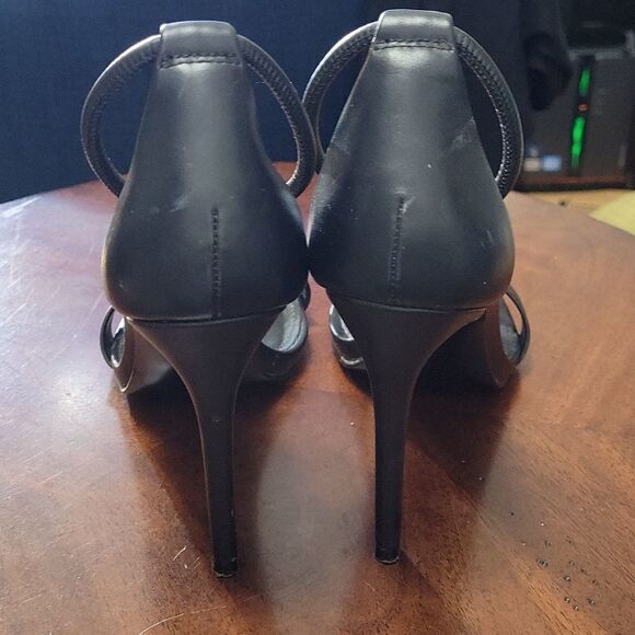 STEVE MADDEN STRAPPY LEATHER OPEN TOE HIGH HEEL SANDAL - Picture 12 of 16